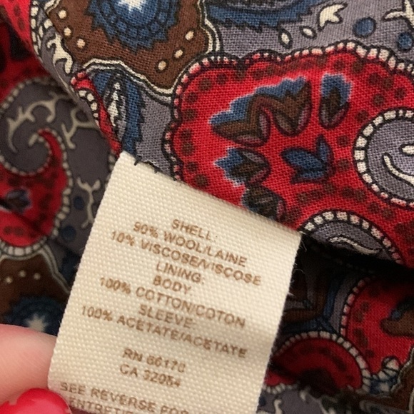 Free People Wool Peplum Military Pea Coat Navy Size 0 - Picture 6 of 6